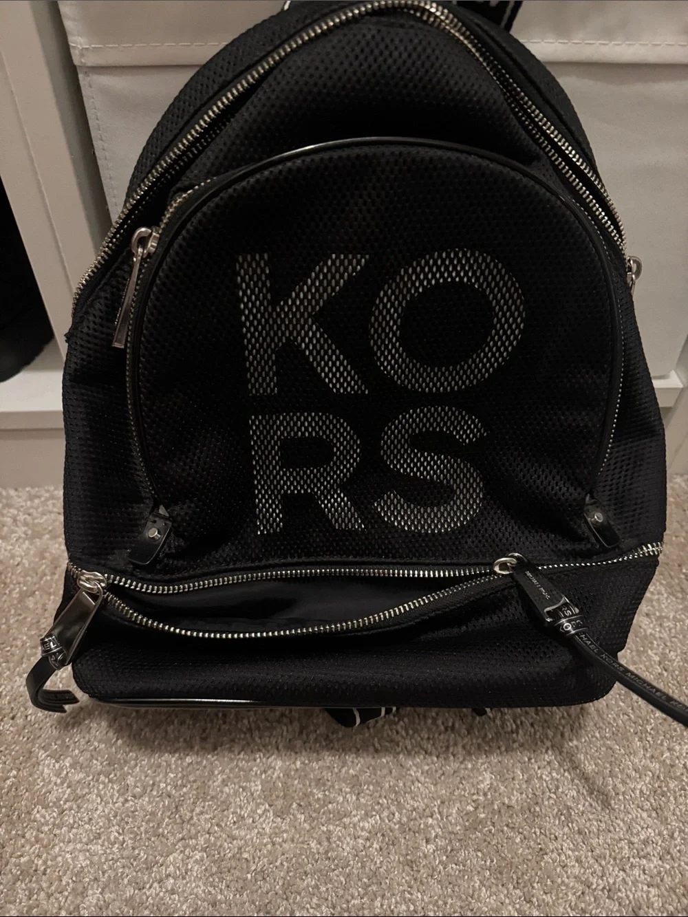 Michael Kors Black Logo Backpack - Sleek Everyday backpack